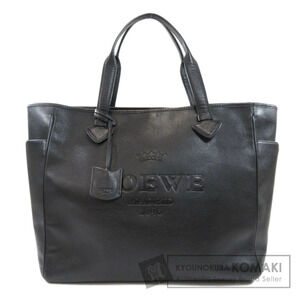 Loewe Heritage tote bag embossed black leather
